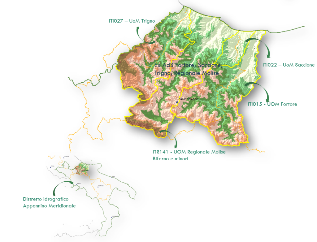 UoM Regionale Molise Biferno e minori; UoM Fortore; UoM Saccione; UoM ...